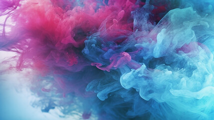 Wall Mural - a colorful smoke background made with generative AI