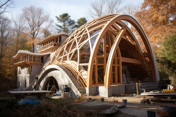 Poster - An example of a home's architectural project, including roof work