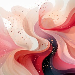 Wall Mural - An abstract geometric pattern with waves and dots. Generative AI. 
