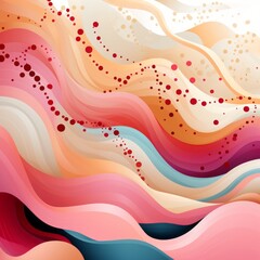 Wall Mural - An abstract geometric pattern with waves and dots. Generative AI. 