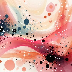 Wall Mural - An abstract geometric pattern with waves and dots. Generative AI. 