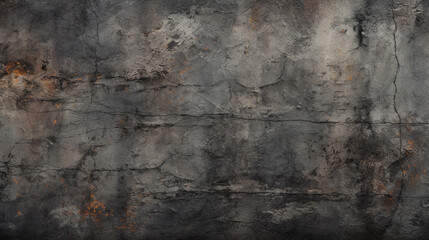Wall Mural - dark deteriorated cement wall texture for the background. generative ai.