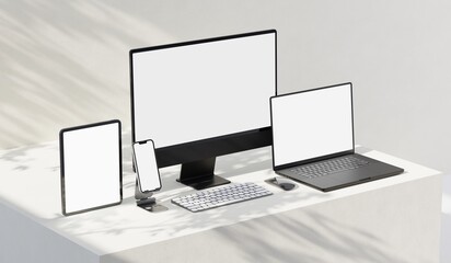 Responsive Web Design and website Mockup, Devices Mock up, Smartphone desktop tablet laptop template Mockup