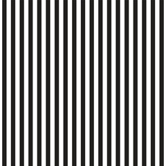 Sticker - seamless striped pattern, straight vertical lines, black and white texture, vector background pattern