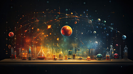 science and technology and astronomy concept. generative ai
