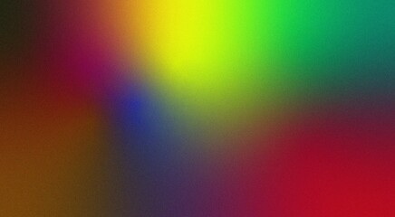 CMYK colors gradient illuminated colors, copy space. Grainy gradient rgb colors, illuminated lights, dark colors web banner, poster size. Free forms on black. Dark colors gradient background.