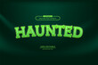 © andinur - green glow haunted ghost spooky for halloween scary night editable text effect. eps vector file