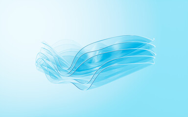 Wall Mural - Gradient multilayer glass background, 3d rendering.