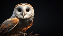 Portrait Of Owl. Generative AI