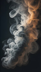 Wall Mural - smoke on black background