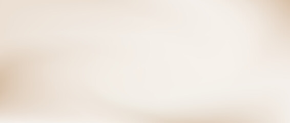 Smooth beige gradient background. Soft neutral liquid wallpaper. Universal nude texture for banner, flyer, presentation. Abstract blurred ecru backdrop cover. Vector illustration.