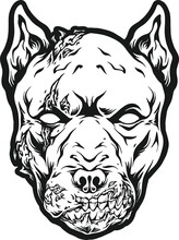 Haunting Howls Scary Dog Head Zombie Monsters Silhouette. Vector Illustrations For Your Work Logo, Merchandise T-shirt, Stickers And Label Designs, Poster, Greeting Cards Advertising Business Company