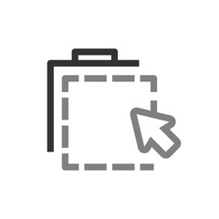 Poster - Copy paste, drag and drop here button concept illustration line icon design editable vector eps10