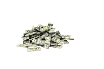 Sticker - Digital png illustration of stack of cash on transparent background