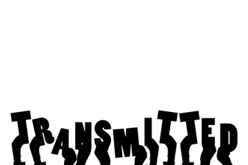 Poster - Digital png black silhouette of hands holding transmitted text letters on transparent background