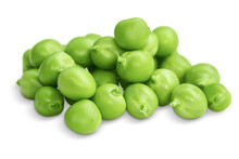 Bunch Of Fresh Green Peas Isolated On Transparent Background.
