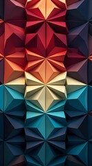 Canvas Print - Colorful abstract fractal kaleidoscope background. Generative AI