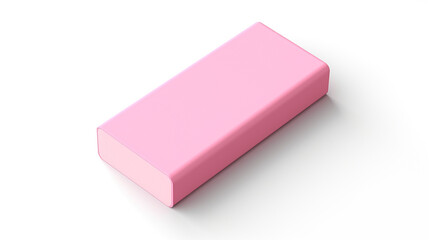 Poster - soft opink eraser icon 3d rendering on white isolated background