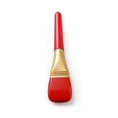 Poster - red paintbrush icon 3d rendering on white isolated background