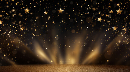 award nomination ceremony luxury background with golden stars
