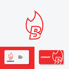 Sticker - Fire Alphabet Logo B