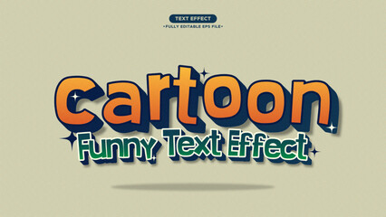 Poster - Cartoon Funny Text Effect Editable Font and Text with texture and halftone