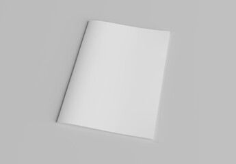 Wall Mural - magazine cover mockup on white 3d rendering