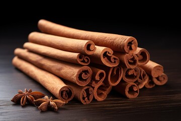 Poster - cinnamon sticks closeup.
