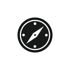 Poster - Compass icon vector illustration. Vector navigation simple flat line style. Blank compass icon. Travelling accessories symbol. Flat vector illustration