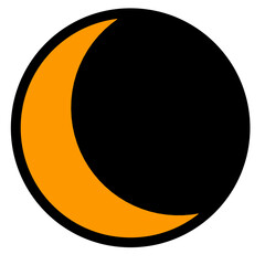 Wall Mural - crescent eclipse icon 