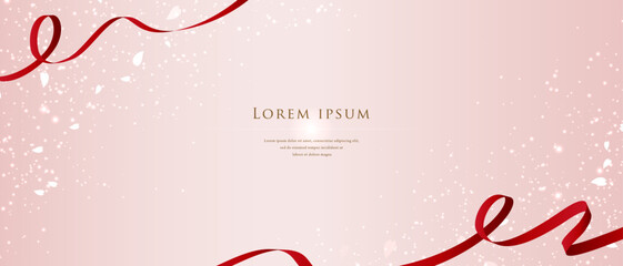 Wall Mural - gorgeous light grain and ribbon background