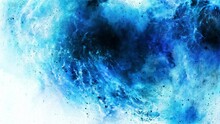Cosmic Space And Stars, Color Cosmic Abstract Background. Winter. Loop Animation.