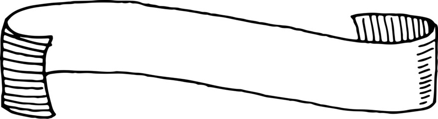Wall Mural - hand drawn ribbon frame