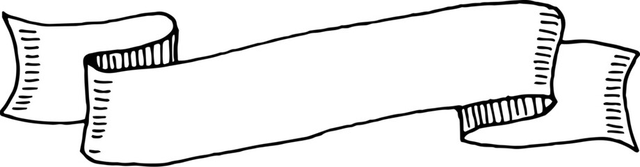Wall Mural - hand drawn ribbon frame