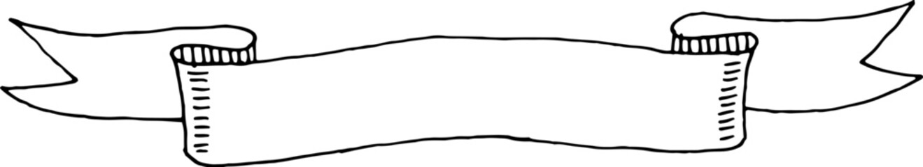 Wall Mural - hand drawn ribbon frame
