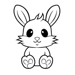 Poster - cute bunny doodle illustration