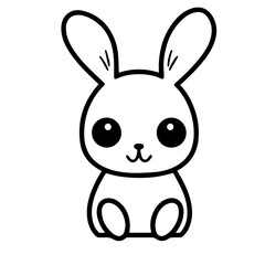 Poster - cute bunny doodle illustration