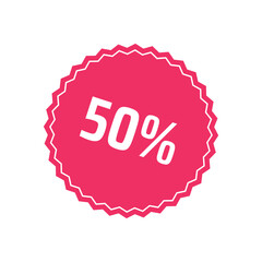 Wall Mural - special offer 50 percent, sale label icon, 50 percent off discount