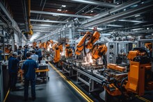 Busy Manufacturing Facility, Generative AI