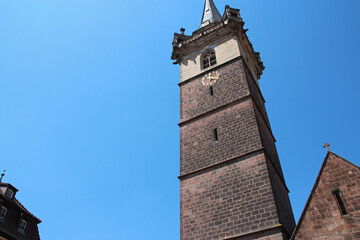 Sticker - belfry called the chapel tower in obernai in alsace (france)