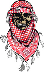 arabic skull, grunge vintage design t shirts