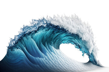 Realistic ocean wave border on transparent background. PNG image