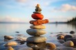 © Arthur - Balancing Stones on a Beach - Harmony and Balance