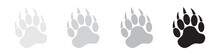 Dog, Bear And Cat Paw Prints Collection. Vector Illustration. Vector Graphic. EPS 10