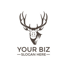 Deer Logo Concept In Vintage Colors Suitable For Hunting Business Or Organization