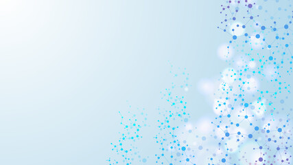 Poster - Modern health care abstract background with lines, dots and hexagons. Medical innovation banner template concept. Wave flow. illustration.