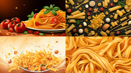 Wall Mural - pasta with sauce