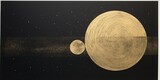 Fototapeta Kosmos - AI Generated. AI Generative. Minimal solar system planets poster. Galaxy space universe future adventure travel decoration background. Graphic Art