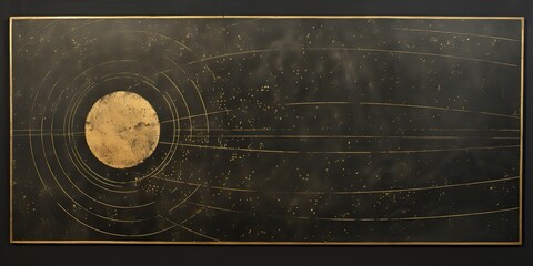 Wall Mural - ai generated. ai generative. minimal solar system planets poster. galaxy space universe future adven