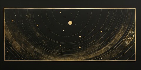 Wall Mural - ai generated. ai generative. minimal solar system planets poster. galaxy space universe future adven